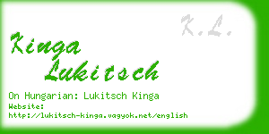 kinga lukitsch business card